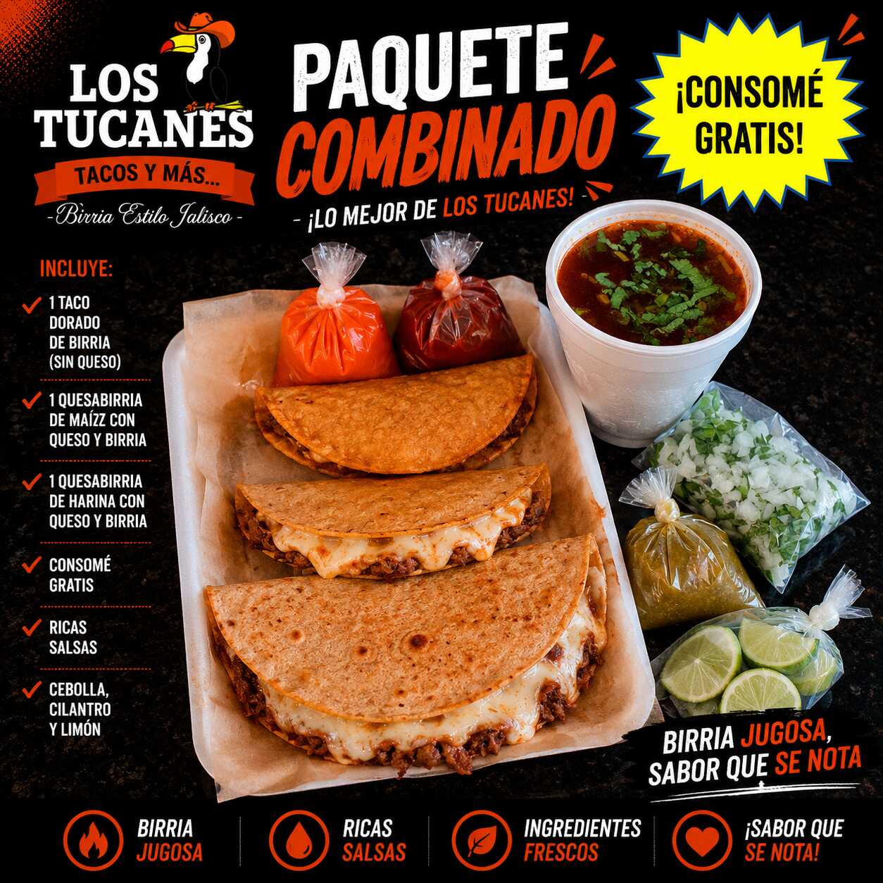 Paquete. Combinado (1QBH, 1 QBM, 1TD + 1 Cons Ch)
