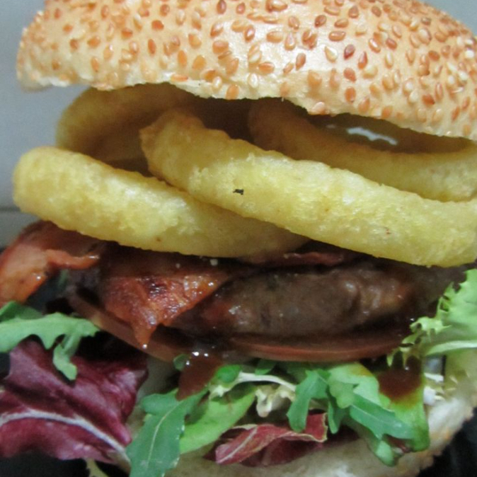 Hamburguesa BBQ c/aros