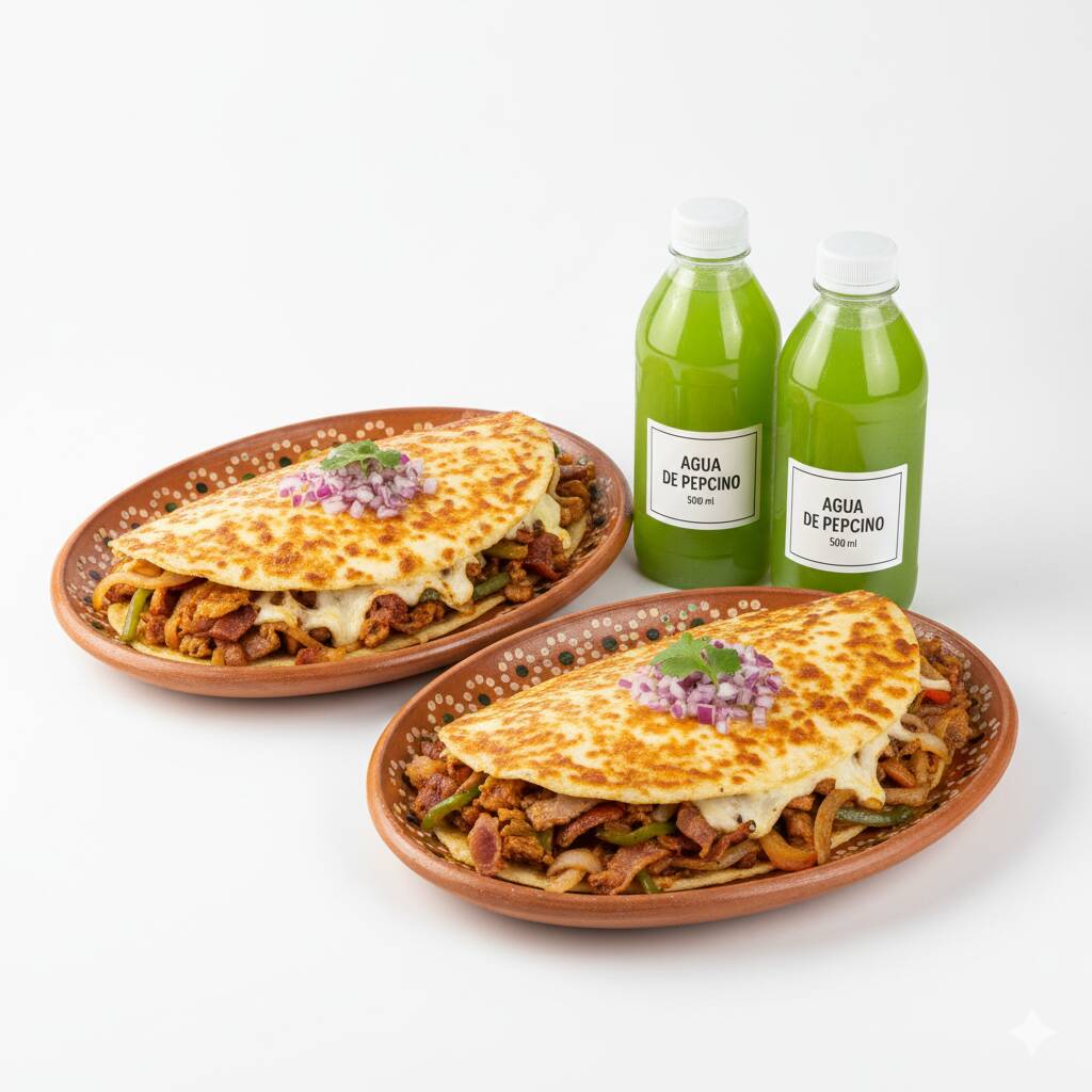 COMBO 2COST.PASTOR +2 AGUAS DE PEPINO GRATIS