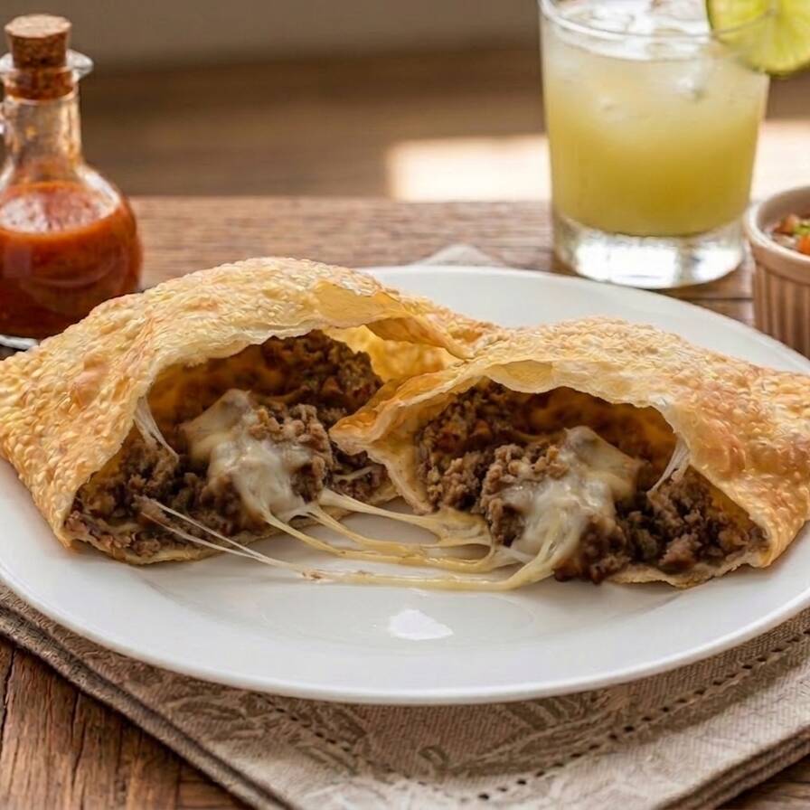 Clássico e irresistível! Massa leve, fina e crocante, frita na hora, recheada com carne bovina temperada com ingredientes selecionados e queijo mussarela garantindo muito sabor em cada mordida. Servido sempre quentinho e preparado na hora para chegar até você com máxima qualidade.