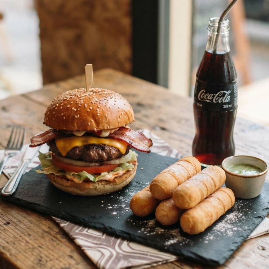 Combo Burger Premium 5 Tequeños