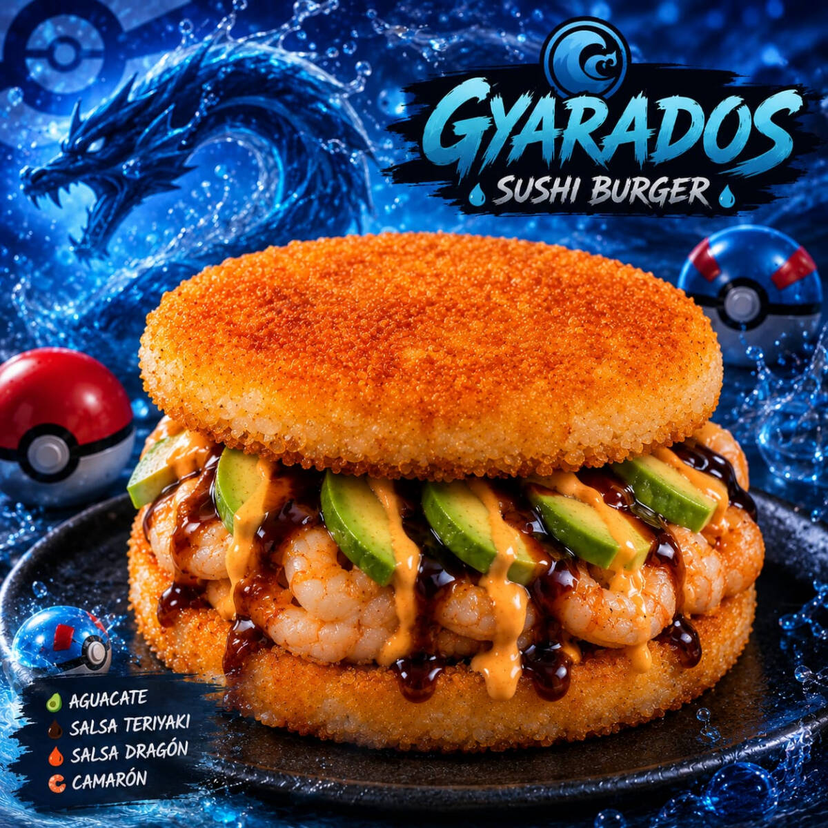 Sushi Burger Gyarados