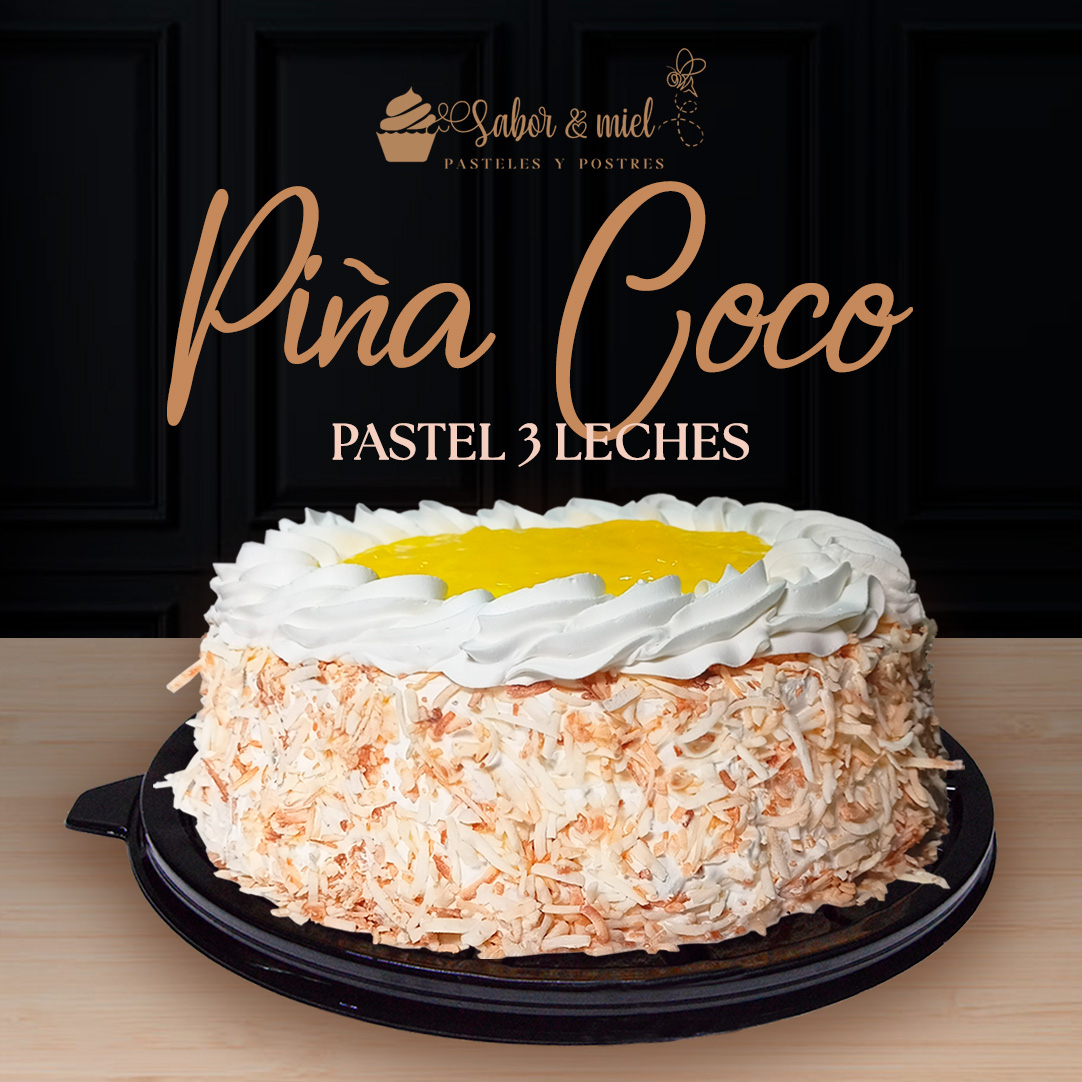 Pastel 3 Leches de Piña-Coco