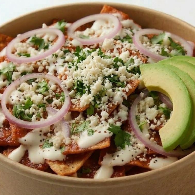 Chilaquiles Clasicos Rojos
