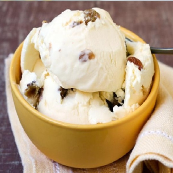 Helado de Ron con Pasas