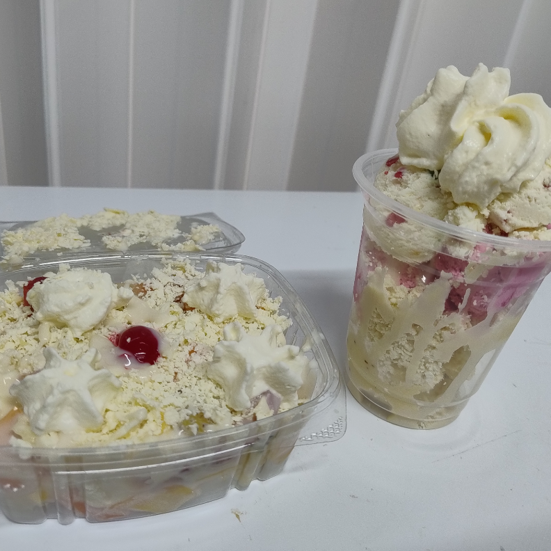 Copa Queso + Ensalada de frutas 12oz