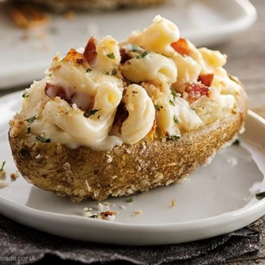 Papa Rellena Texana con Mac And Cheese