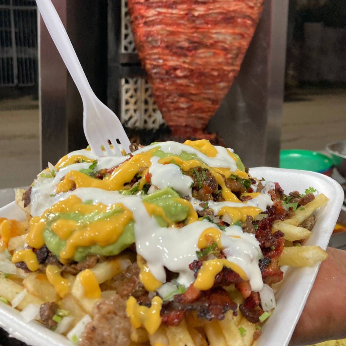 Papas Fritas con Carne