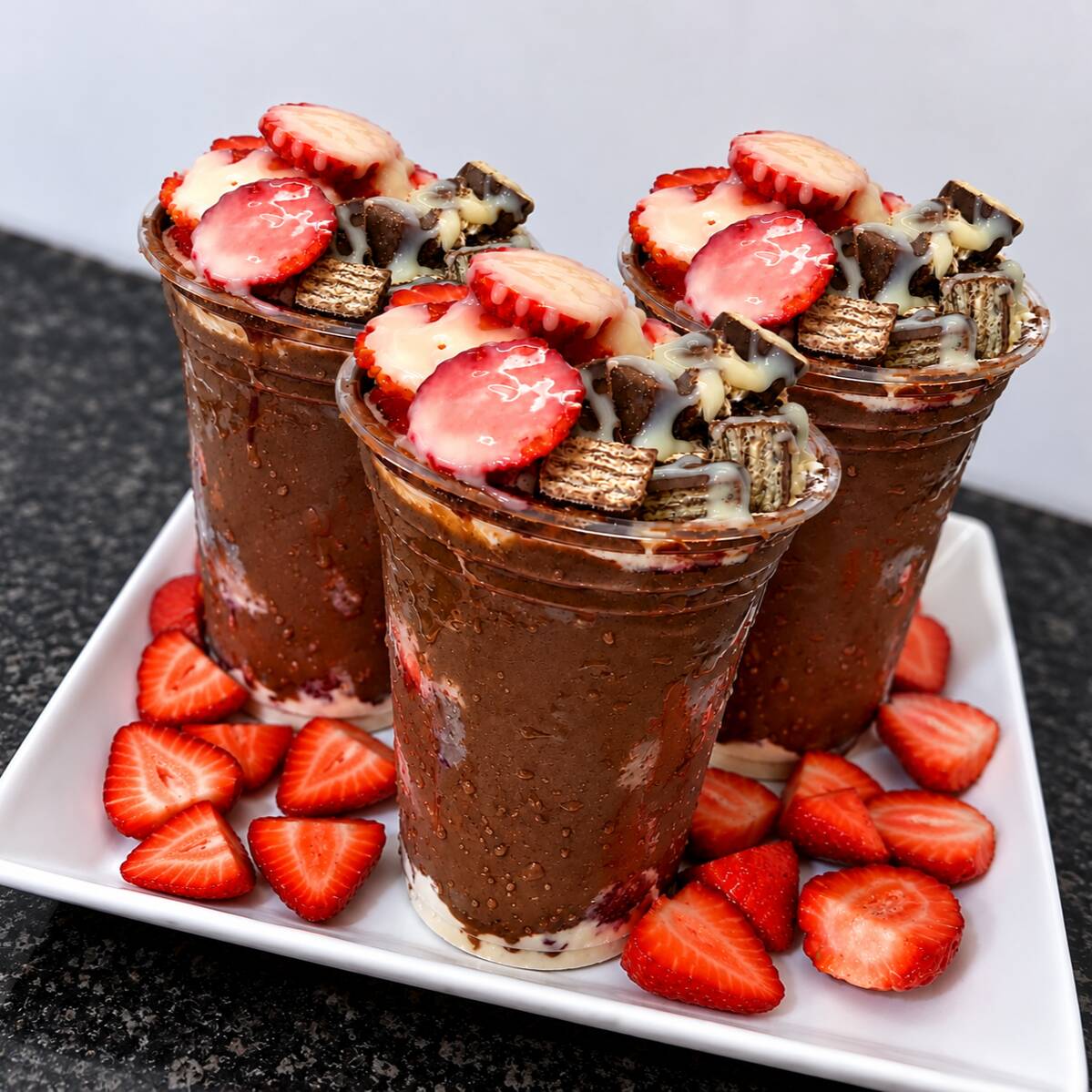 Promoção de 3 açaí Netflix de 300 ( acai , creme de avela ,lete em po , leite condensadi ,Bis e banana..