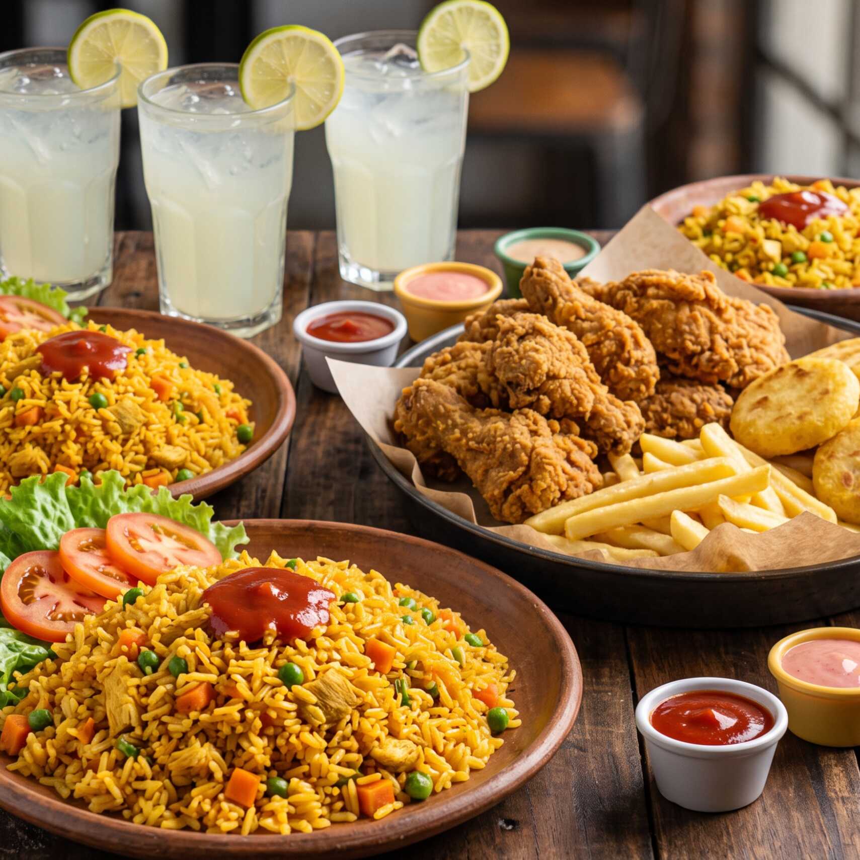 3 Arroz Con Pollo + 12 Alitas + 3 Limonadas