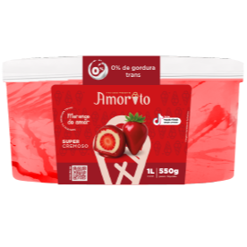 Um sorvete irresistível, um sabor apaixonante… Quem já provou sabe: o sorvete Amorito Morango do Amor é inesquecível.Cremoso, delicado e apaixonante.