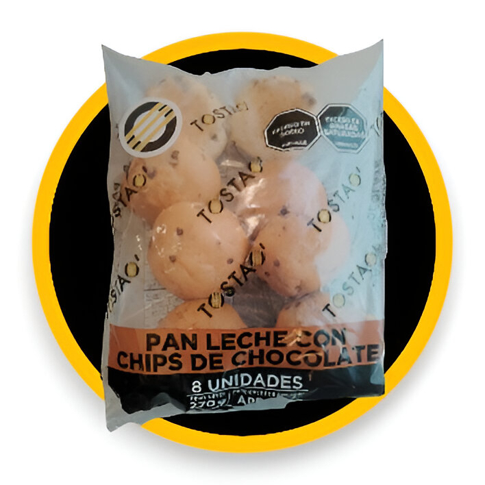 Pan Chocochips 270 gr 8 Uds Tostao