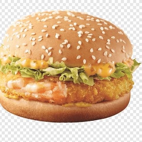 Hamburguesa de camarón empanizado