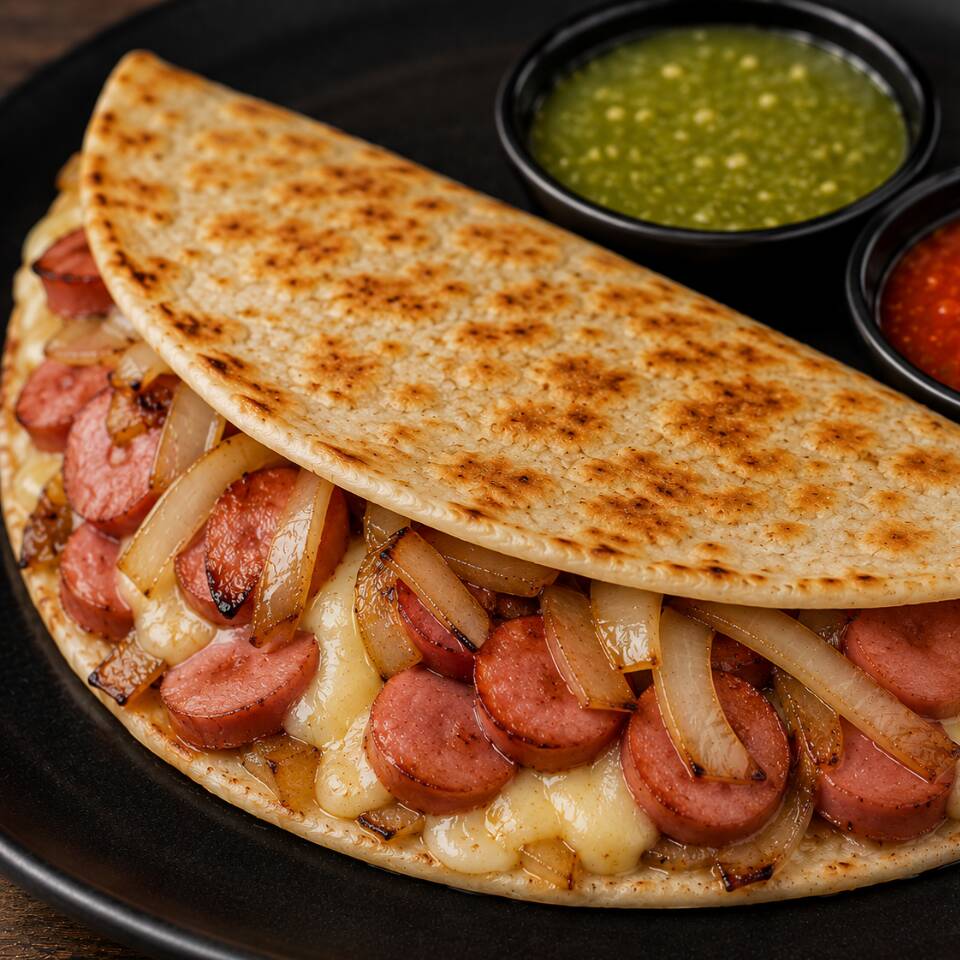 QUESADILLOTA DE SALCHICHA 🧀🌮🍍