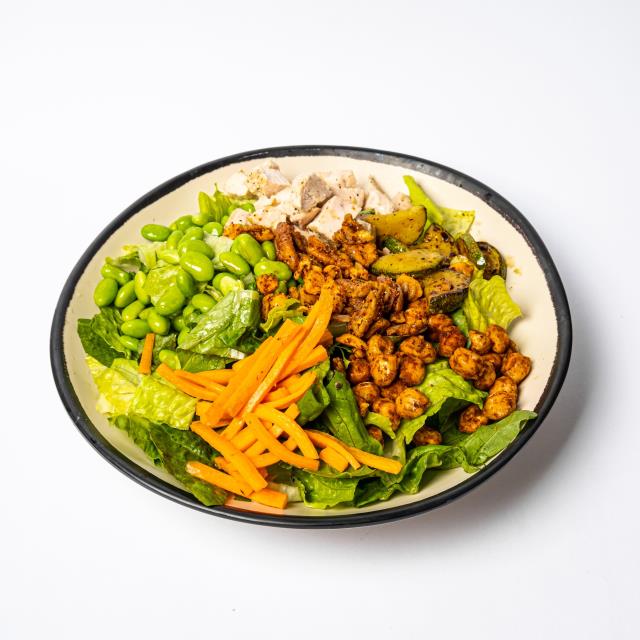 Ensalada Volta Med + Skiny Camote Fries