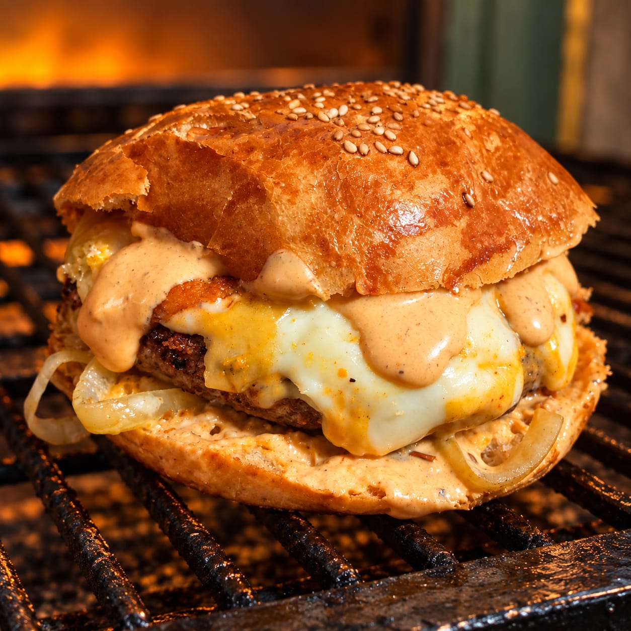 P Burger | Picante + Costra de Queso