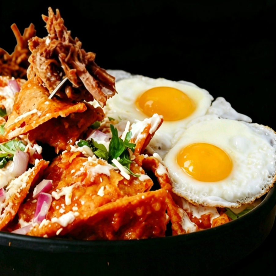 Chila'birria con Huevo + Frijoles