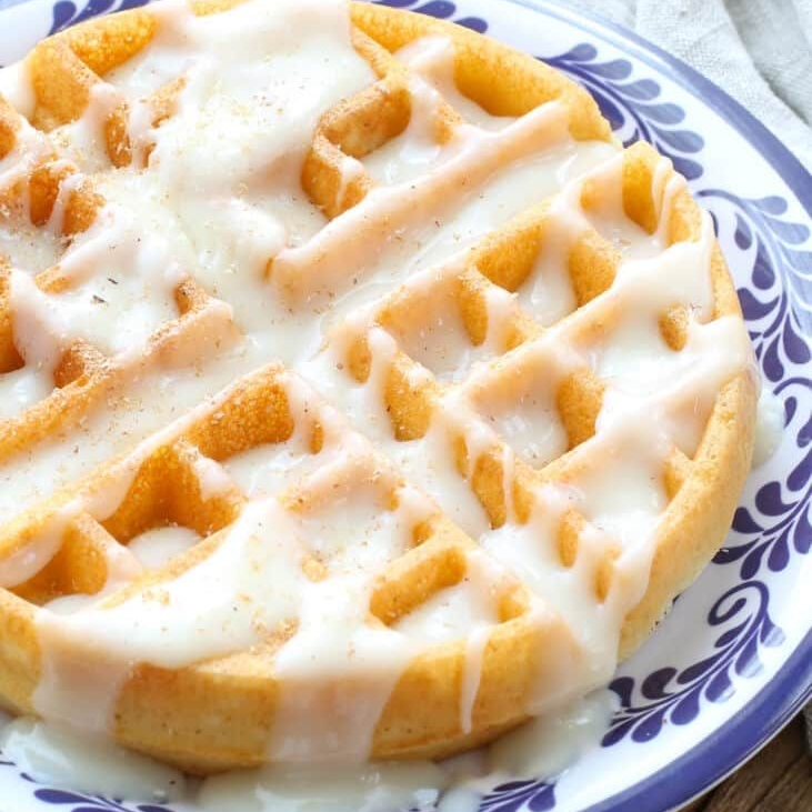 Waffle de lechera con platano