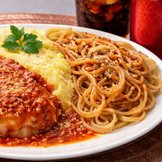 Nossa parmegiana de frango + Coca lata -350ml com desconto especial...