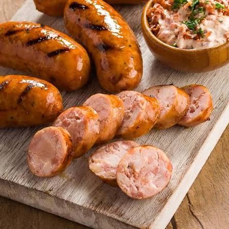 Porção de toscana de frango.