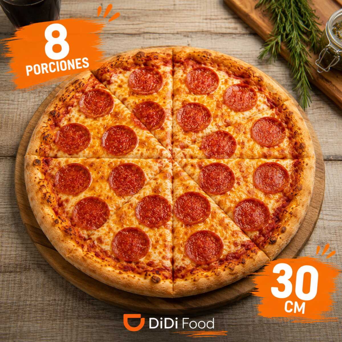 Pizza Pepperoni (30 Cm 8 Porcion)