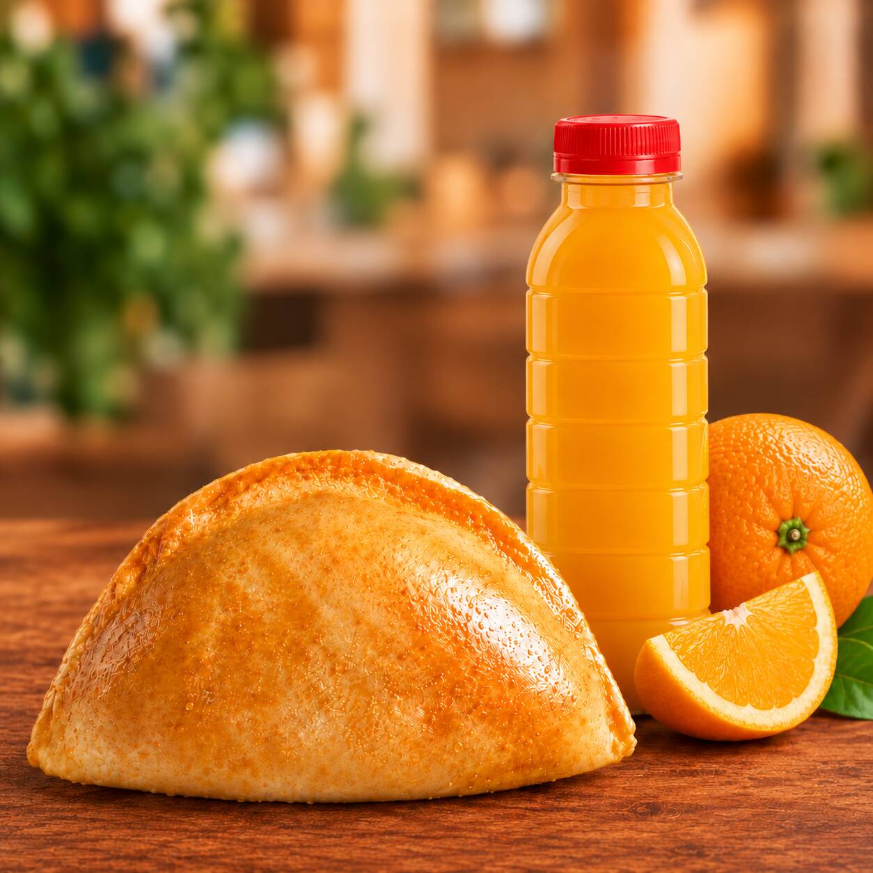 Salgado de Frango: Recheio irresistível com uma Deliciosa mistura de Frango Cozido e Desfiado bem Temperadinho e com Requeijão - Tudo isso envolto em uma Massa Artesanal, Leve, Fofinha e 100% Feita à Mão, com Ingredientes Frescos e Assado no Forno a Lenha!
+
Suco De Laranja Artesanal - 100% Natural - (300ml): Refrescante e feito na hora com ***Laranjas Frescas, Sem Conservantes, Sem Adição de Açúcar e Sem Misturas***. Puro, leve e cheio de sabor! Ideal para acompanhar com nossos Salgados.