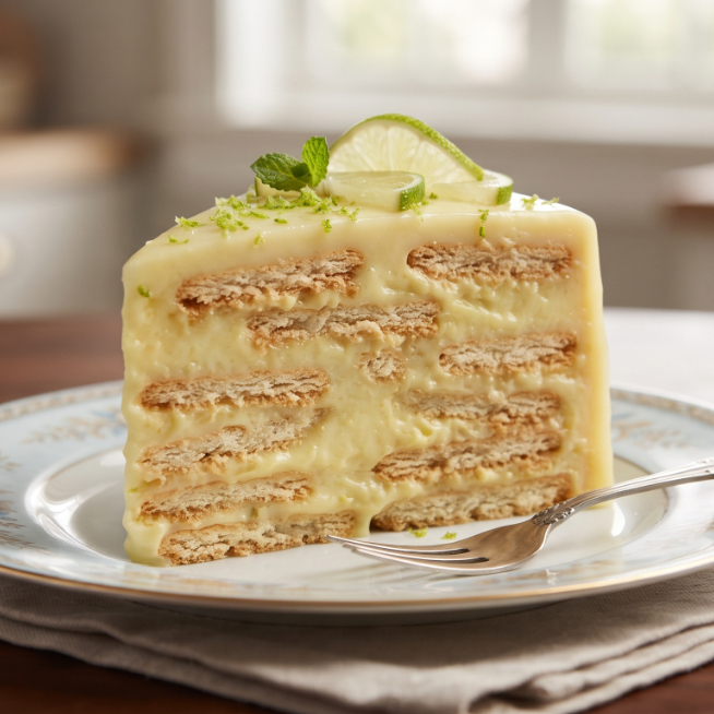 🍰 REBANADA DE CARLOTA DE LIMÓN TRADICIONAL