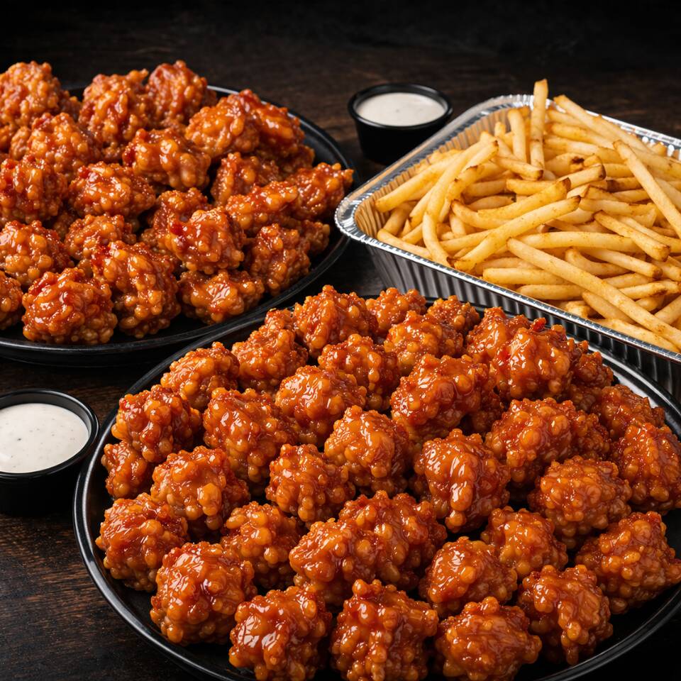 60 Boneless 🏭 Mega Party Box