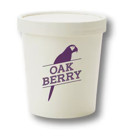 Pote de açaí 850ml: Zero xarope, corante, colesterol e gordura trans. Desfrute o açaí Oakberry no conforto de sua casa. Consumo imediato. - foto ilustrativa