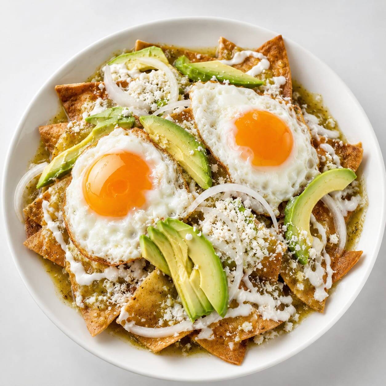 Super Chilaquiles con 2 Huevos Estrellados