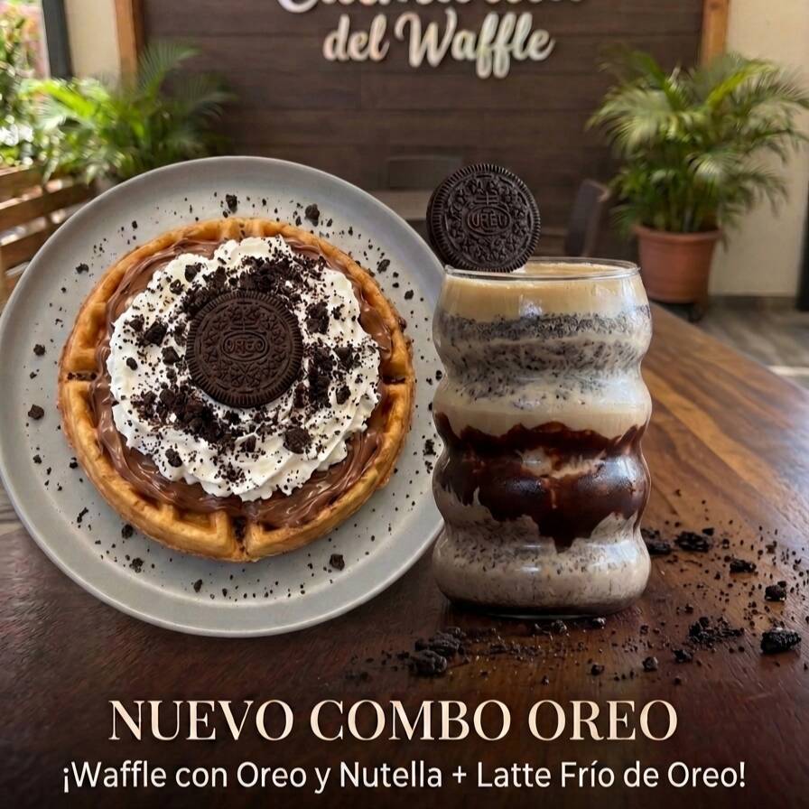 Combo Oreo (Waffle y Frappe)