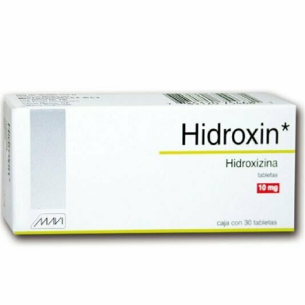 Hidroxin Hidroxizina 10 Mg Caja con 30 Tabletas