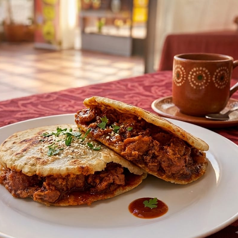 3 Gorditas mas un café de olla