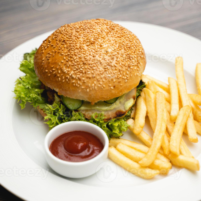 Hamburguesa normales con papas