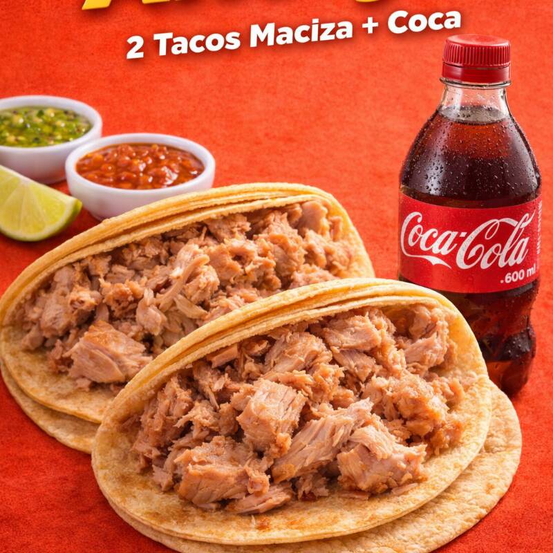 🔥 Combo Antojo (2 Tacos Maciza + Coca600ml)