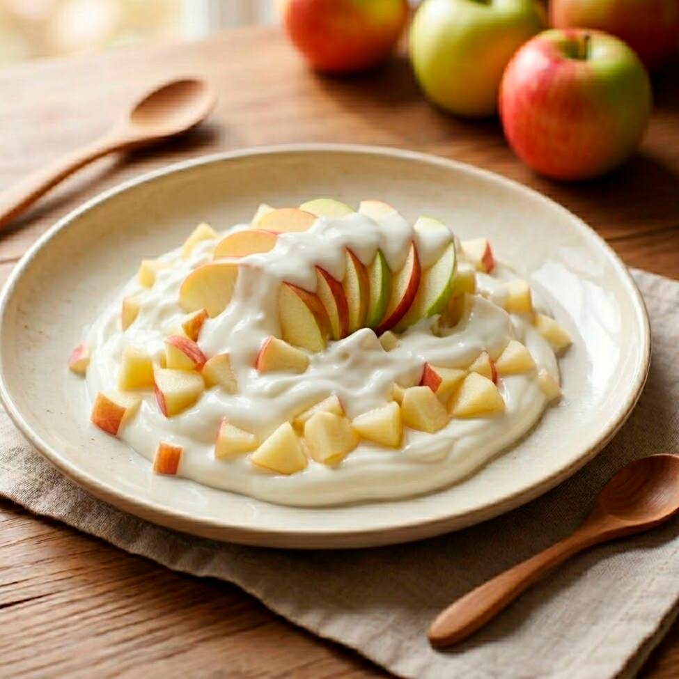 Manzana con Yogurt