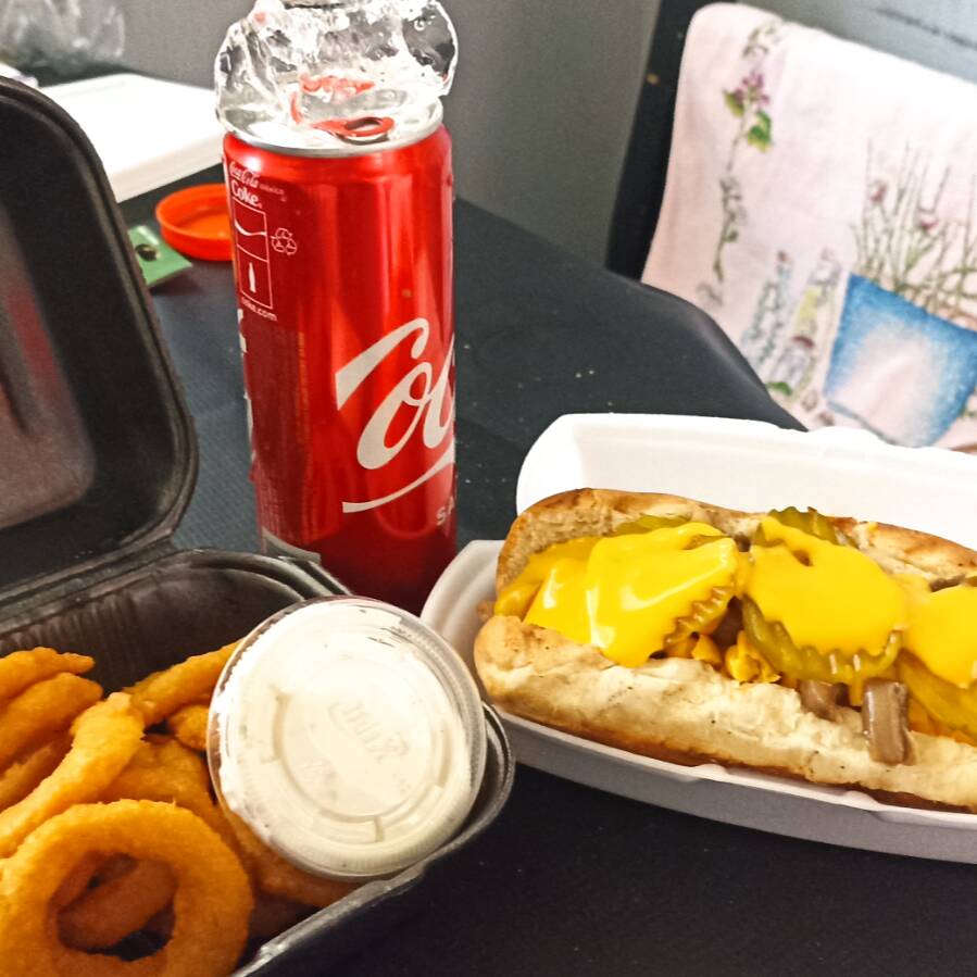 Hot Dog JUMBO - Aros y Refresco.