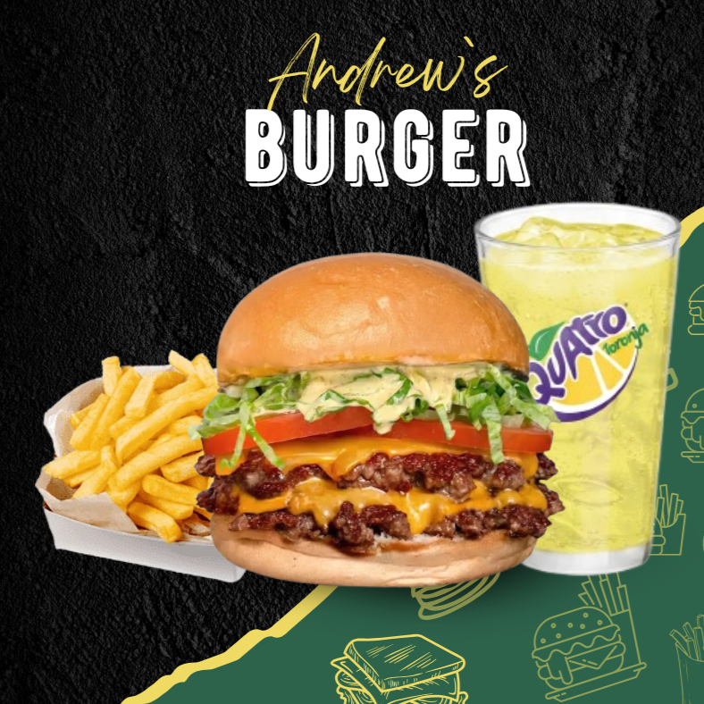 2 Hamburguesas Dobles + Papas + 2 Quatro
