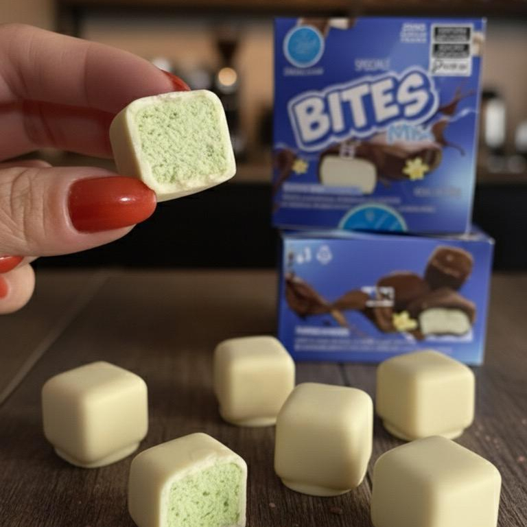 Delicie-se com nossos irresistíveis bombons de sorvete! A caixa contém 12 bombons individuais, ideais para compartilhar ou saborear aos poucos.(Imagem meramente ilustrativa)