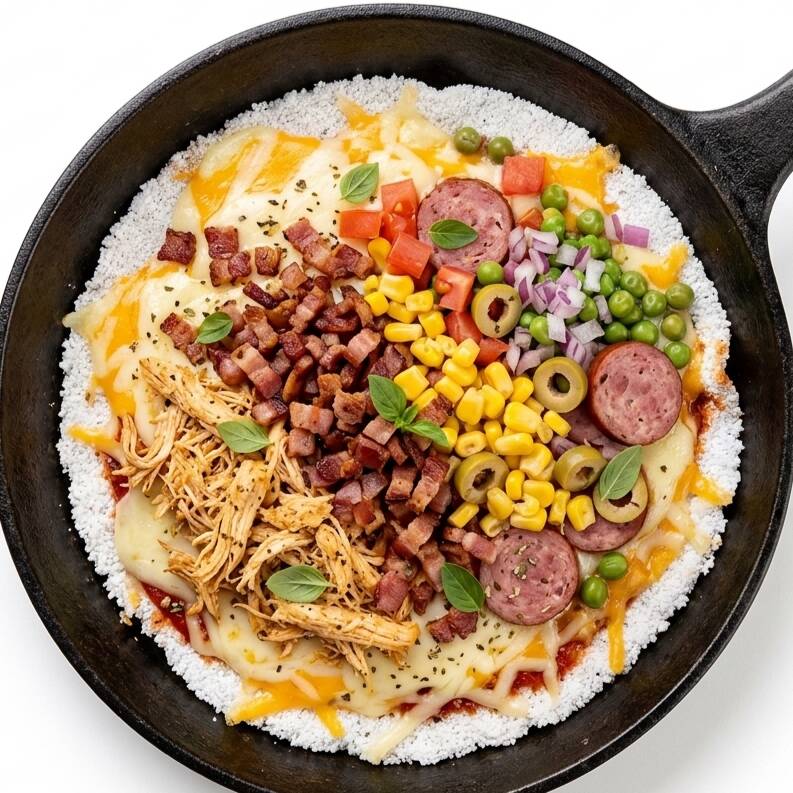 Escolha o sabor da sua tapioca e personalize do jeito que preferir! Adicione até 8 complementos para criar uma combinação única, preparada na hora, leve, saborosa e feita especialmente para você.