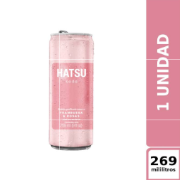 Hatsu Soda de Frambuesa y Rosas 269 ml