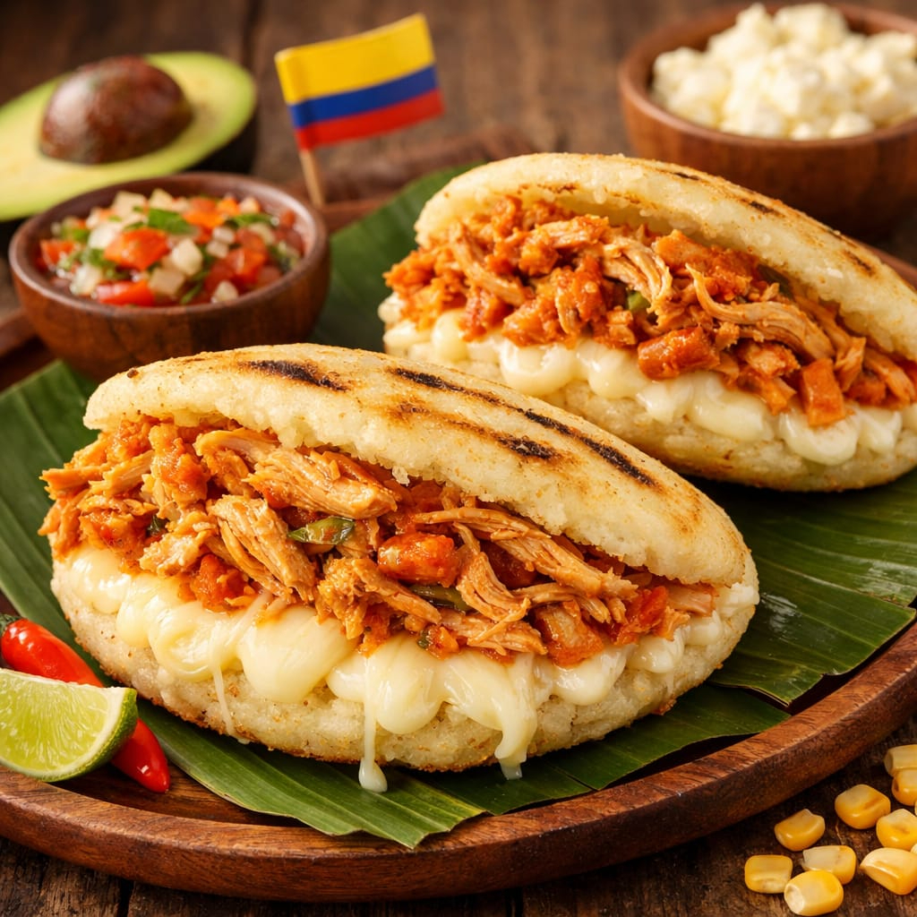 Arepa Pollo con Champiñones