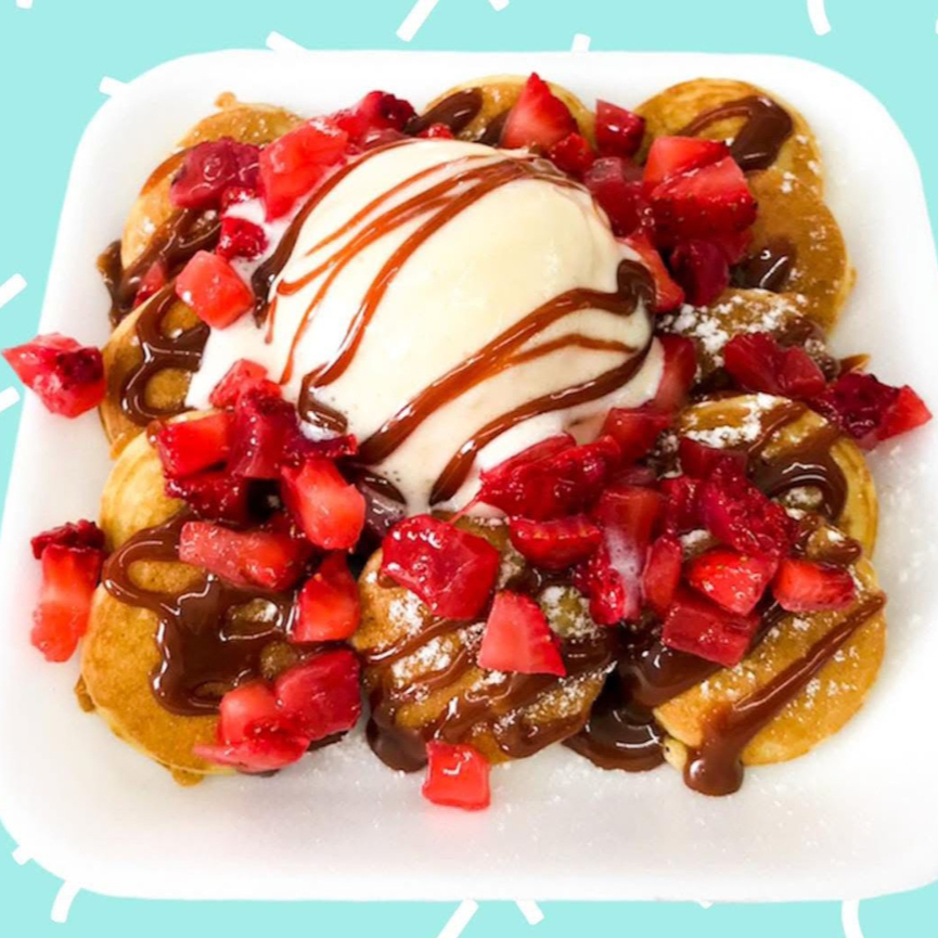 15mini pancakes con fresa