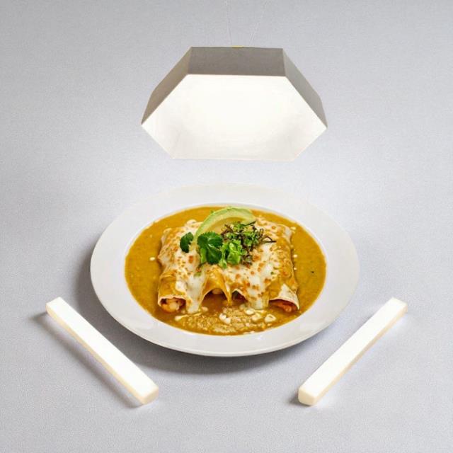 ENCHILADAS SUIZAS CON CAMARON
