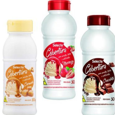 Cobertura Selecta 1,3kg. Contém glúten. Pode conter lactose.