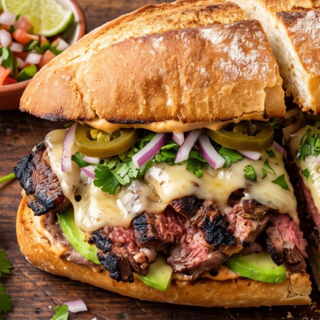 Torta de Arrachera