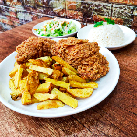 2 Pzas Pollo + Papas Aromatizadas