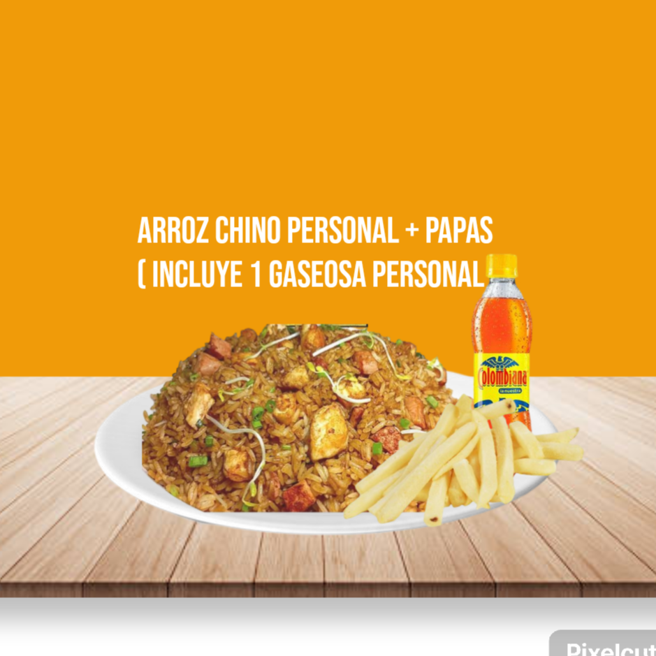 Arroz Chino Personal, Papas y Gaseosa Personal 2x1