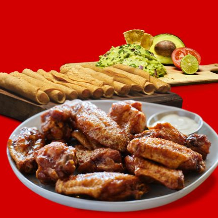 Combo Alitas 1kg (con salsa BBQ, Huichol y Ranch)