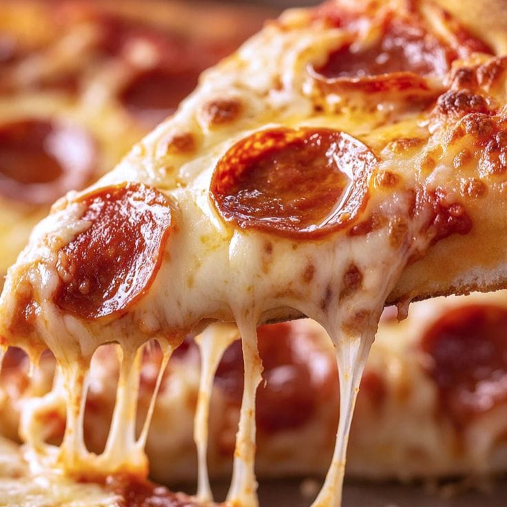 Massa Artesanal com Molho de tomate caseiro com Muçarela Derretida coberta com Calabresa, Cebola e Orégano + 1 Guaraná 1LT